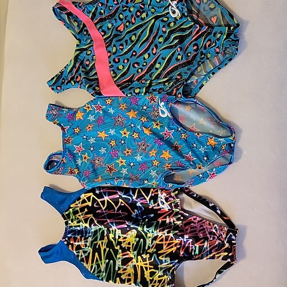 3 GK girls XS gymnastics leotards